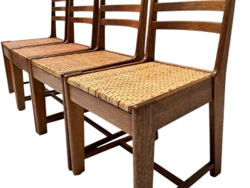 Four Modernist Art Deco Dining Room Chairs by Bas van Pelt for My Home, 1930s
